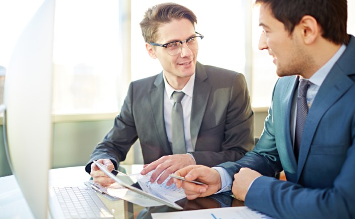 Discussing business issues